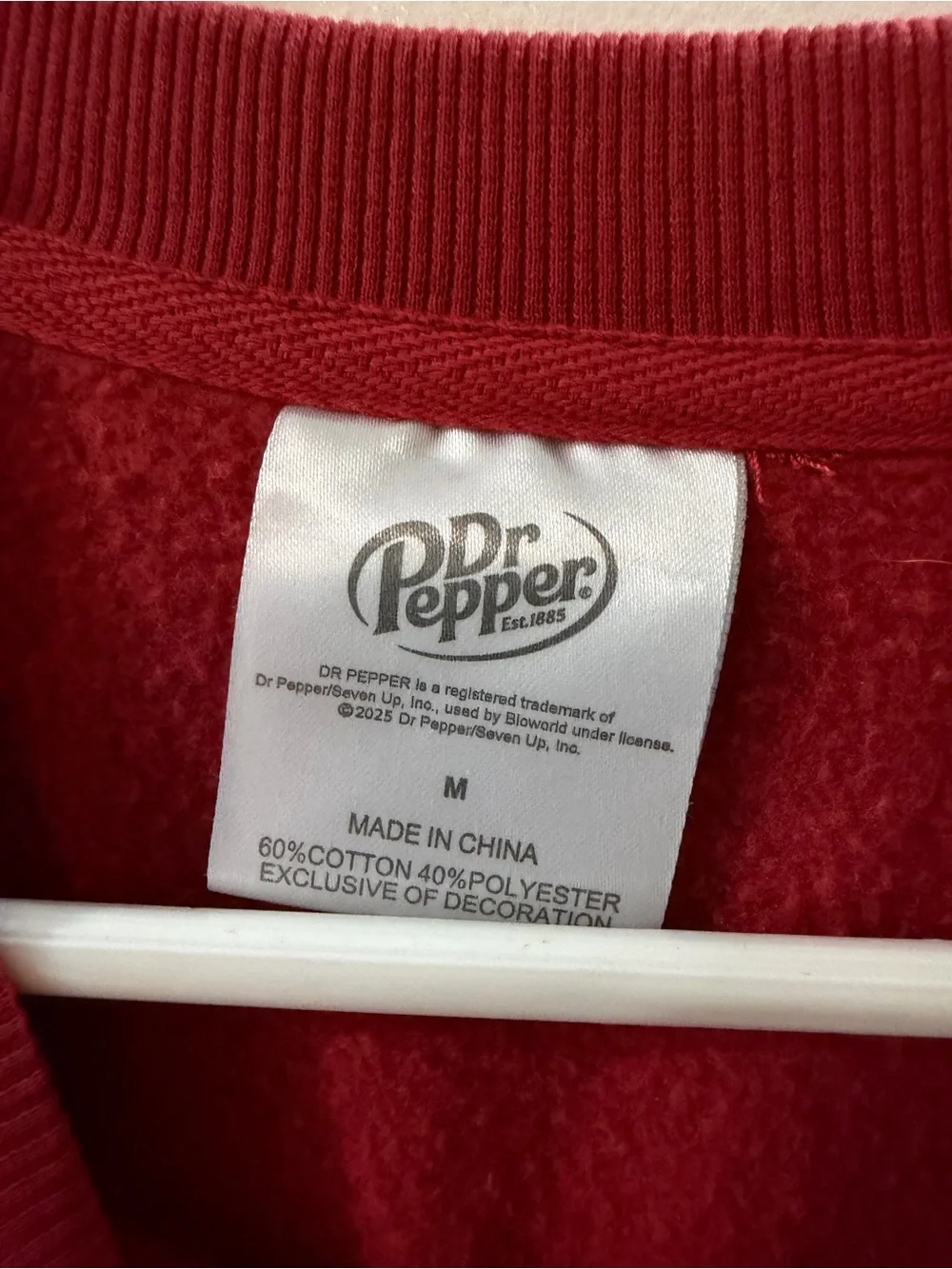 Men's Red Logo Crewneck Sweatshirt Dr Pepper